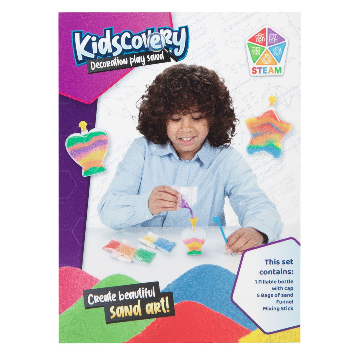 Kidscovery decoratiezand met flesset