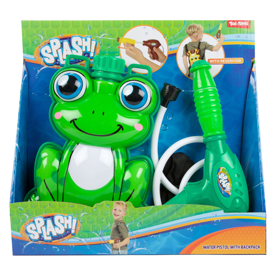 Spatwaterpistool giraffe met rugzakreservoir