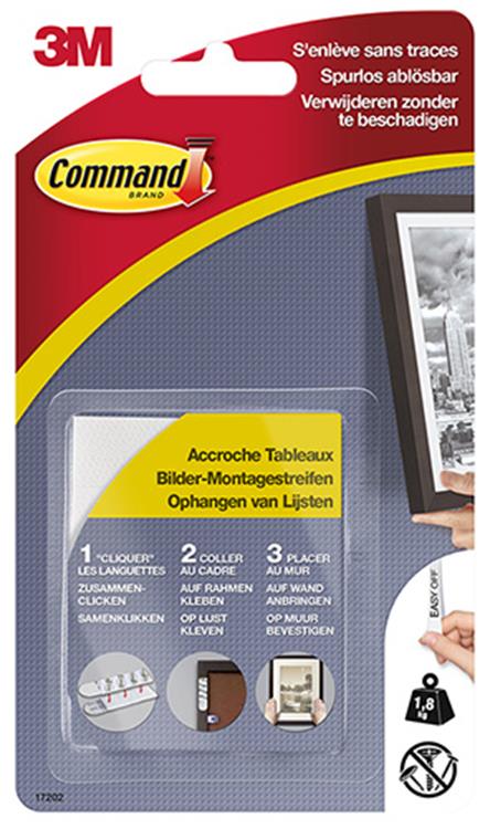 3m 1044678 - 17202c comm. schilderij strips small wit 8 card | 5 stuks