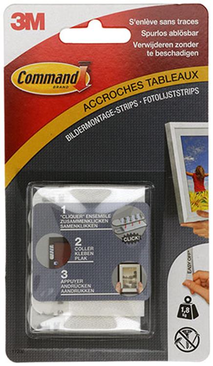 3m 1044678 - 17202c comm. schilderij strips small wit 8 card | 5 stuks