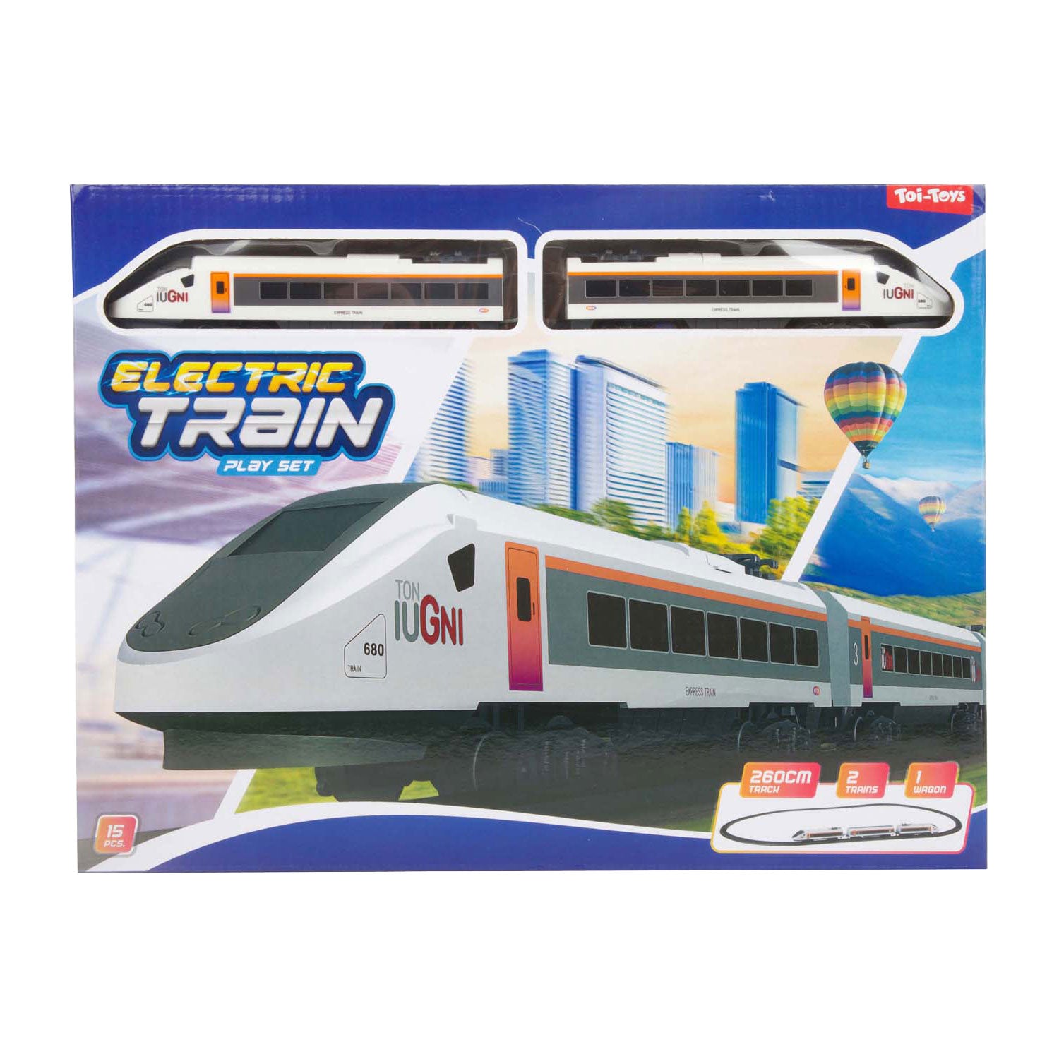 Toi-toys treinset elektrische hogesnelheidsrails, 15dlg.