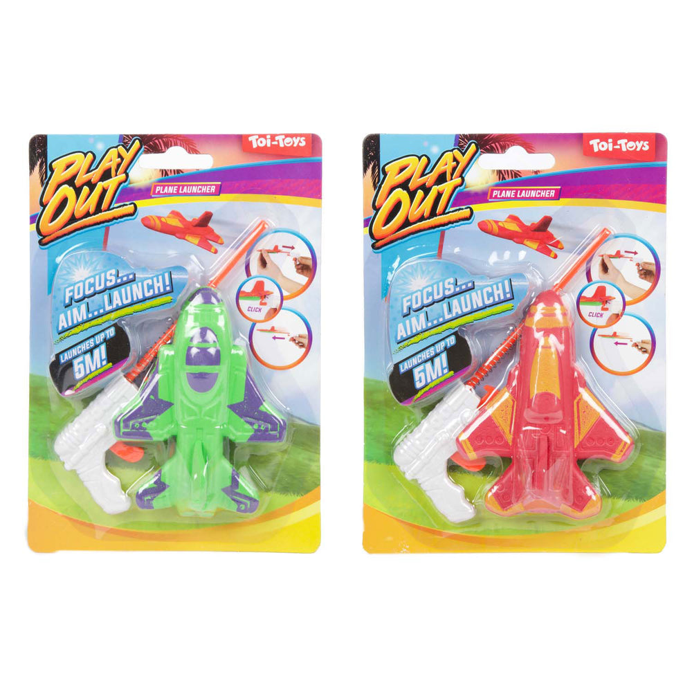 Toi-toys speelt een afschiet schuimvliegtuigje