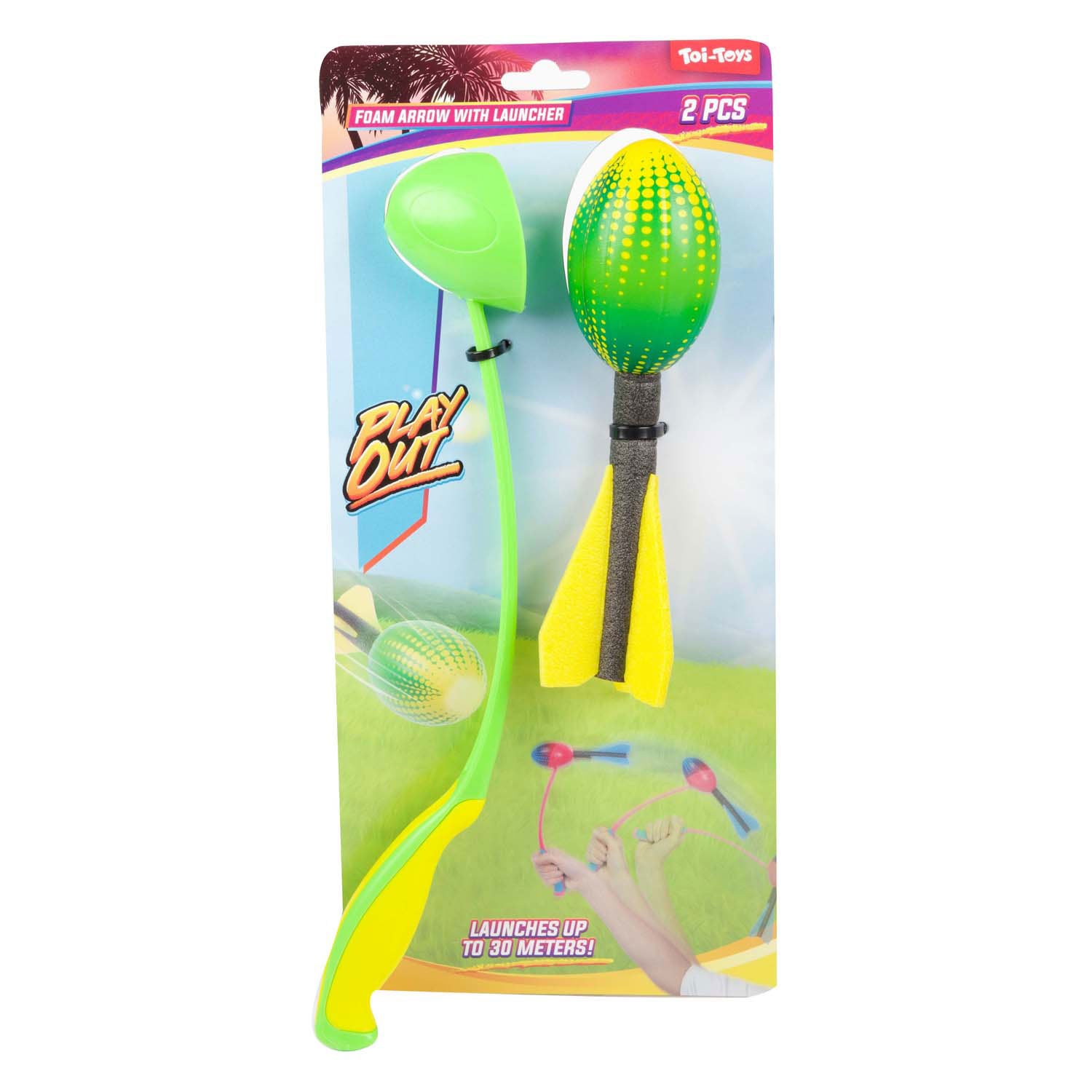 Toi-toys speelt mini-schuimpijl met werpervortex