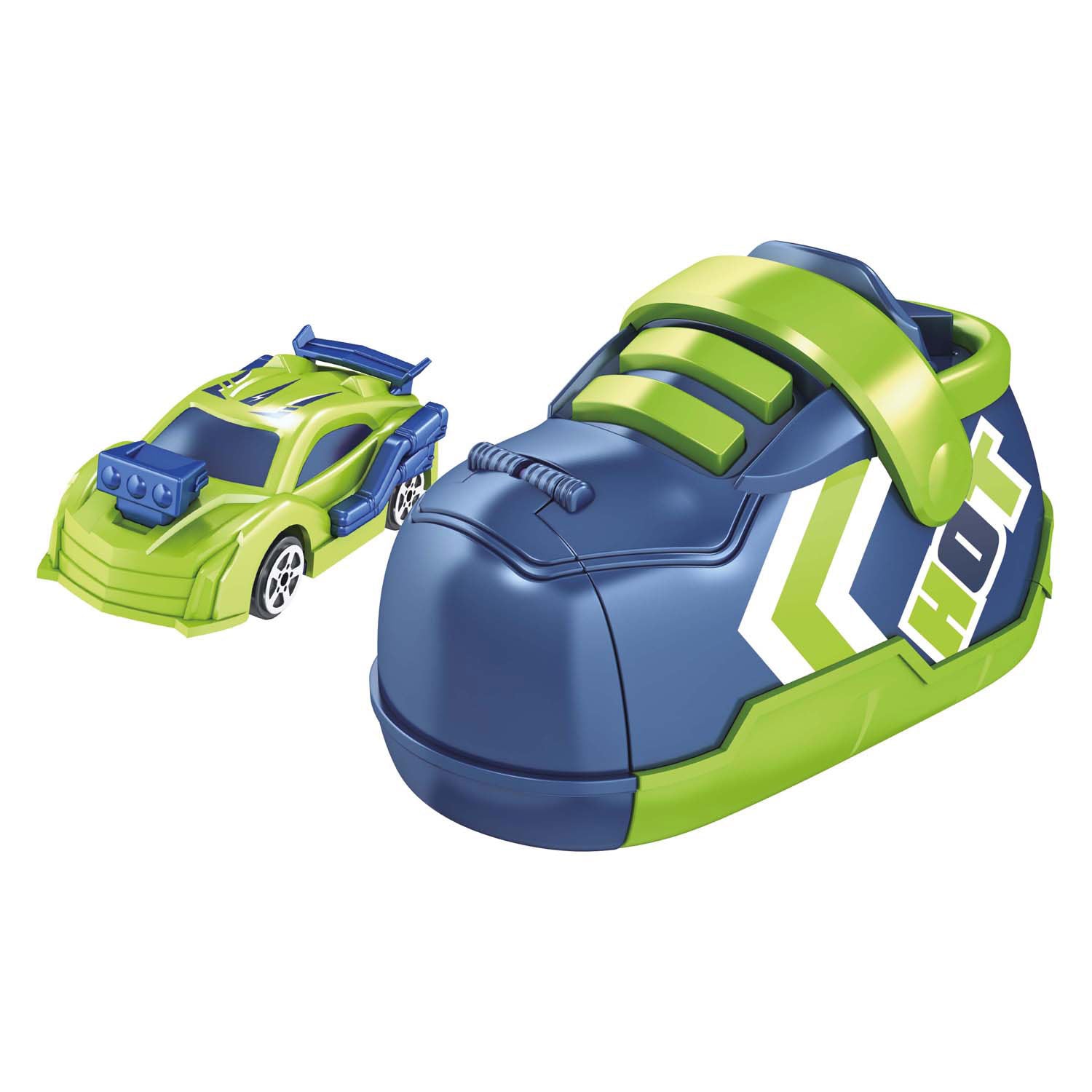 Toi-toys turbo racers rally auto met schoenafschieter