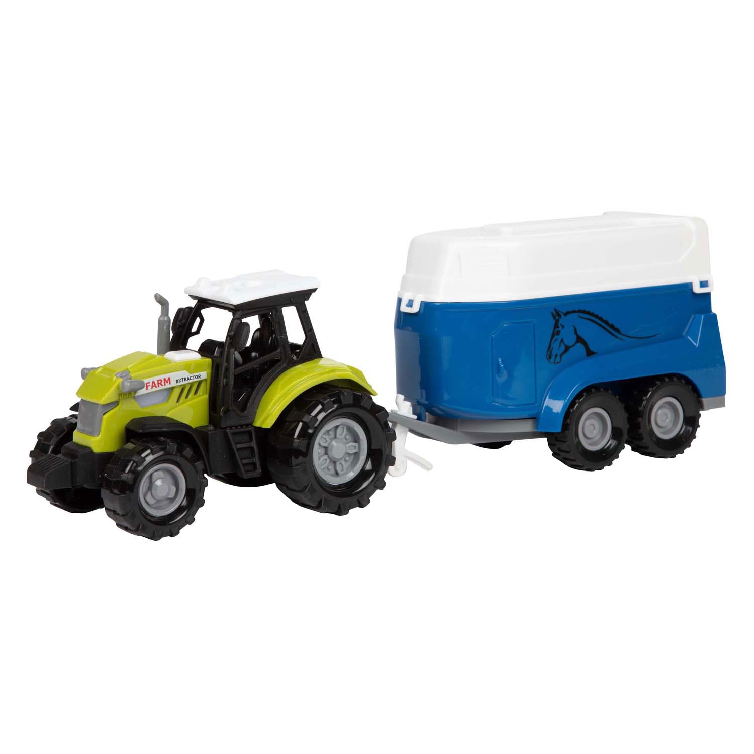 Toi-toys ackers ville tractor en aanhanger met licht en geluid, 10cm