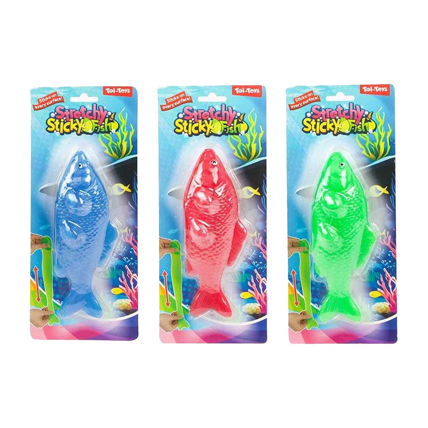 Toi-toys leuke super rekbare klaverige vis neon koi