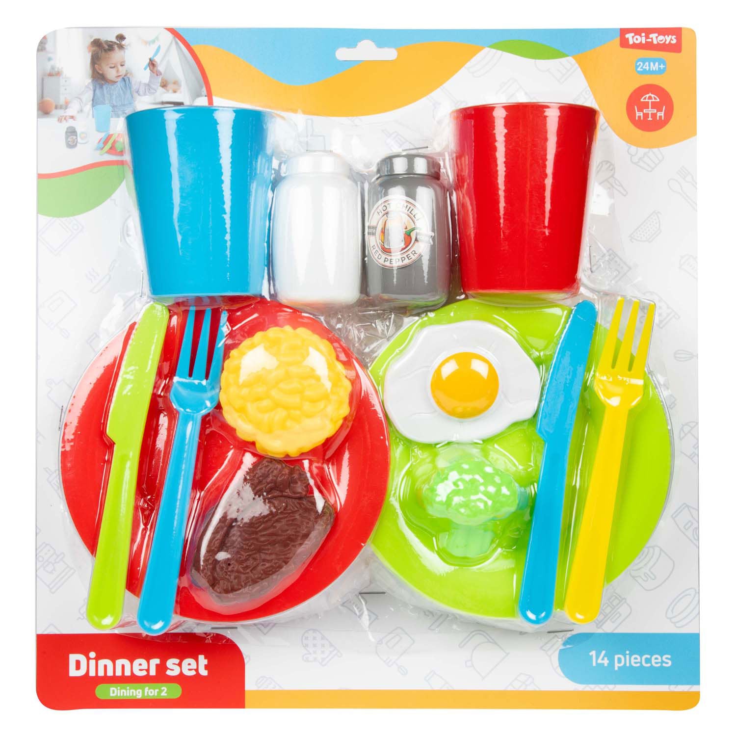 Toi-toys home food dinerset, 14dlg.