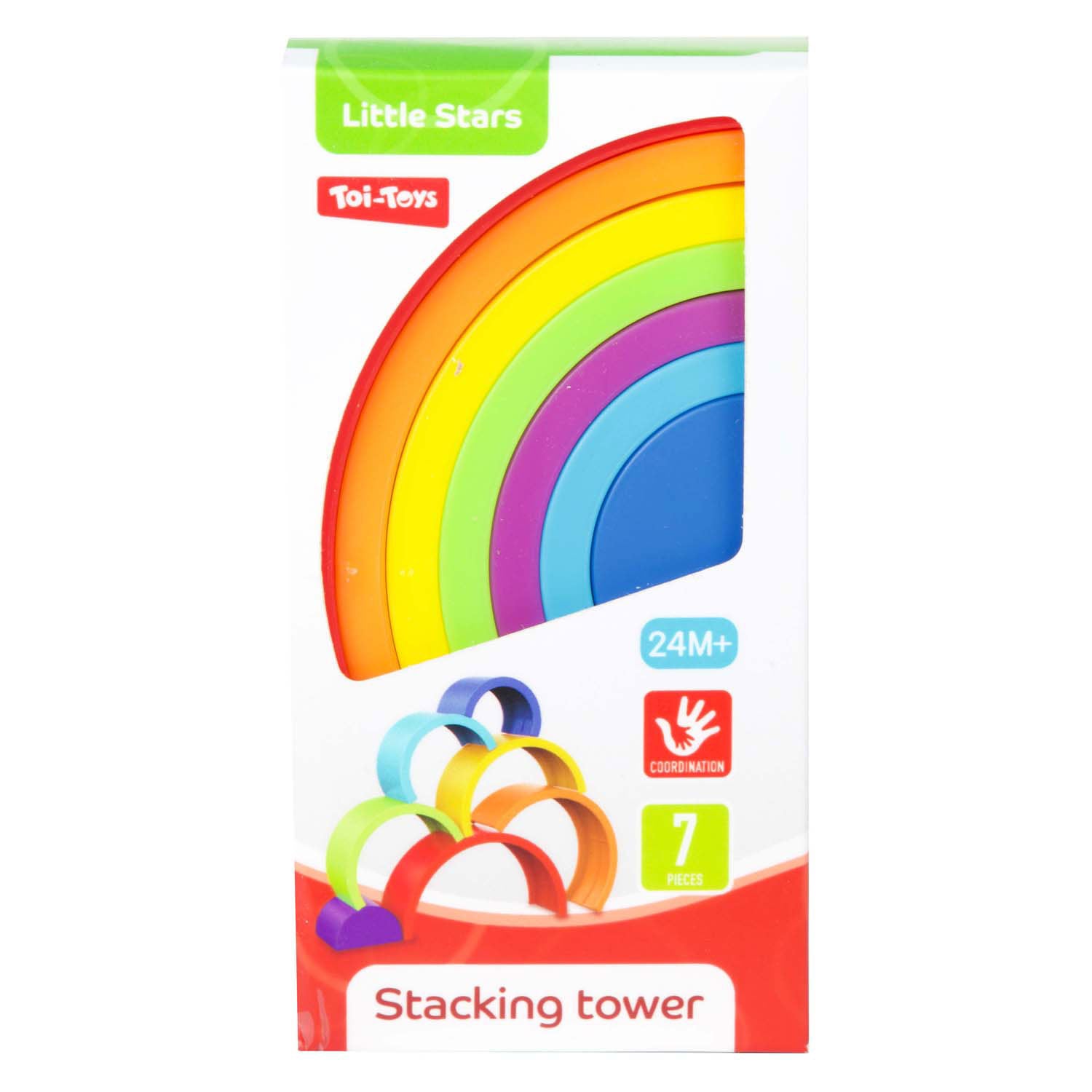 Toi-toys kleine sterren regenboog stapeltoren 7-delig