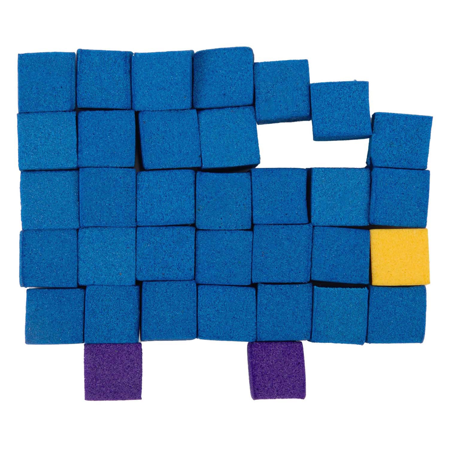 No brand puzzel foam blokken 1 cm zelfklevend | 6 stuks