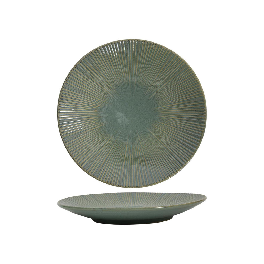 Dinerbord lines ocean blauw groen ø28cm