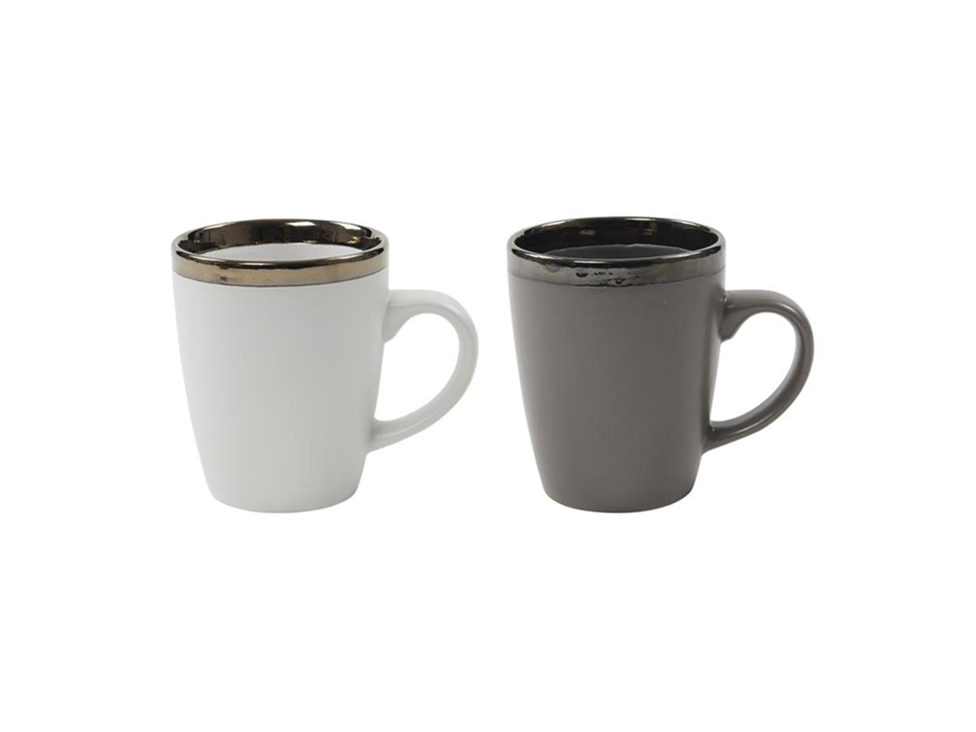 Svenska living koffiemok venice 340ml grijs of wit 6 st