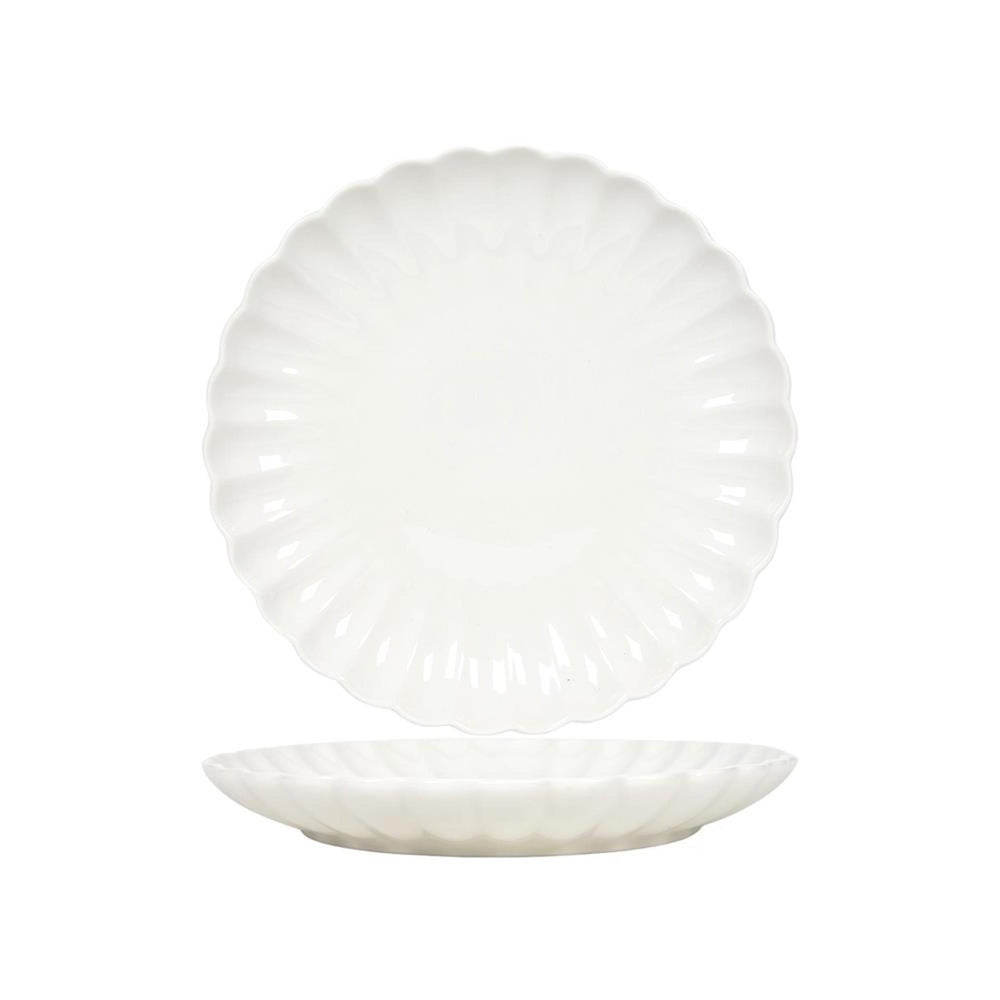 Svenska living ontbijtbord ø19,5cm flower off white doos a 6 stuks