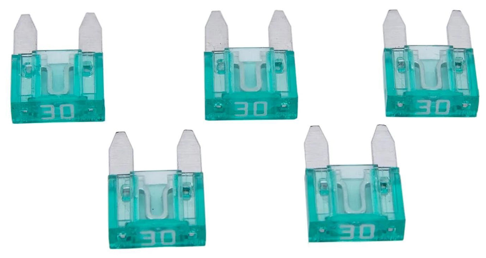 Dresselhaus flachsteckersicherung mini flat fuse mini 30a light green 5 pcs.