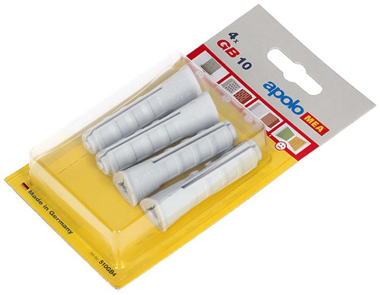 Celo 1047080 - pluggen voor cellenbeton ø10x55mm gb10 4 stuks | 1 stuks