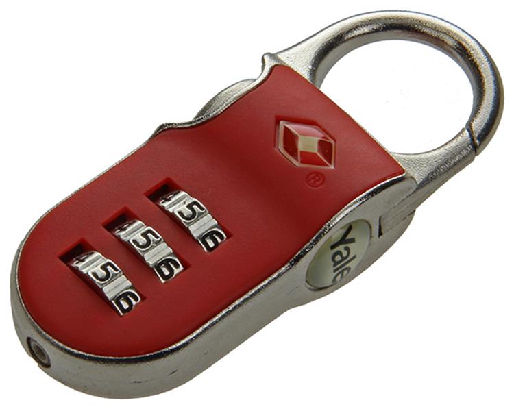 Yale 1018560 - hangslot tsa clip-on rood 1st standard security | 6 stuks