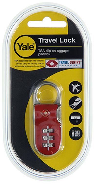 Yale 1018560 - hangslot tsa clip-on rood 1st standard security | 6 stuks