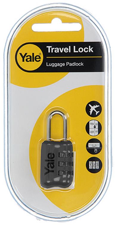 Yale 1018569 - bagage-cijferhangslot grijs yp2 23 128 1g 23mm | 6 stuks