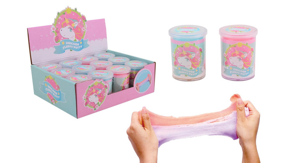 Johntoy john toy unicorn fluffy putty 5x5x7cm