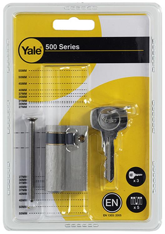 Yale 1006525 - halve profielcilinder 0500 mv 50mm(10 40) | 5 stuks