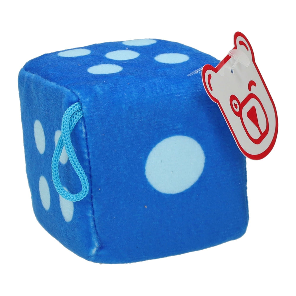 Jono speelgoed dobbelsteen pluche, 7cm