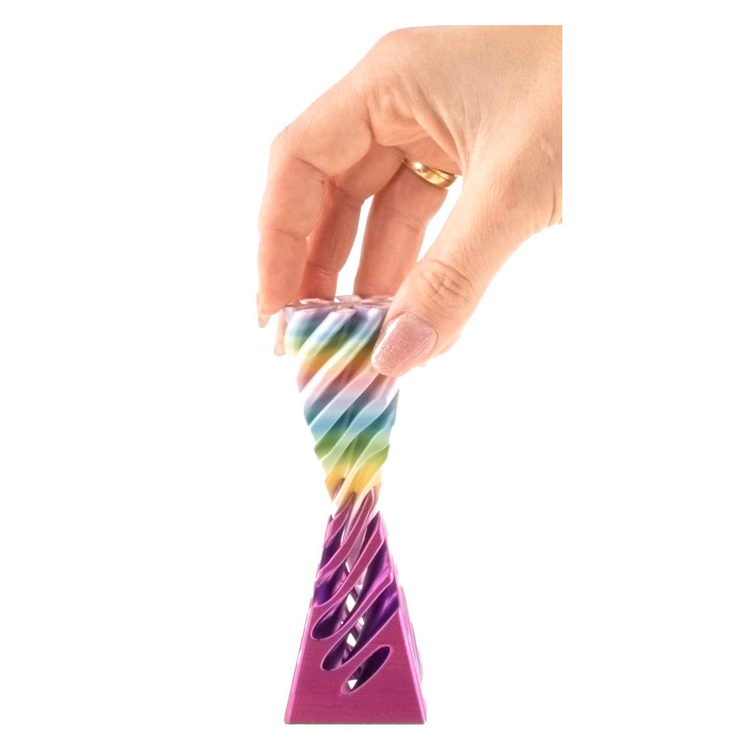 Jono speelgoed magische 3d fidget toren piramide groot