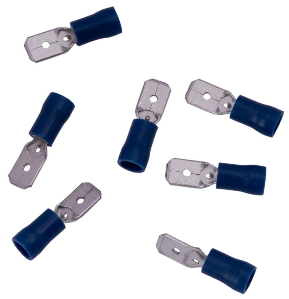 Dresselhaus platte stekker blade terminal, insulated 6.3x0.8mm 1.5-2.5 qmm