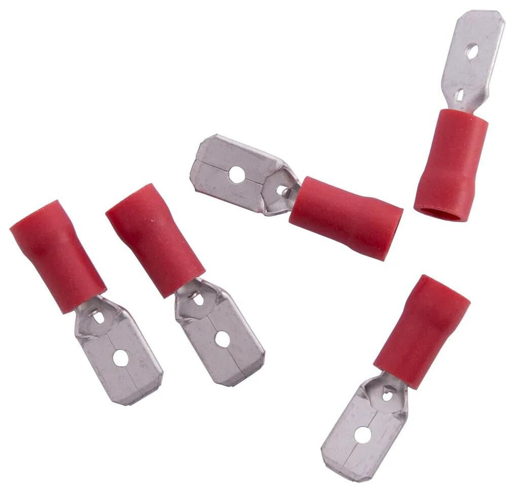 Dresselhaus platte stekker blade terminal, insulated 6.3x0.8mm 0.25-1.0 qmm