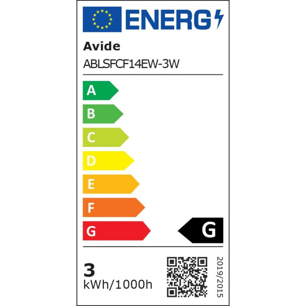 Avide led kaarsvlamlamp 3w e14 180lm