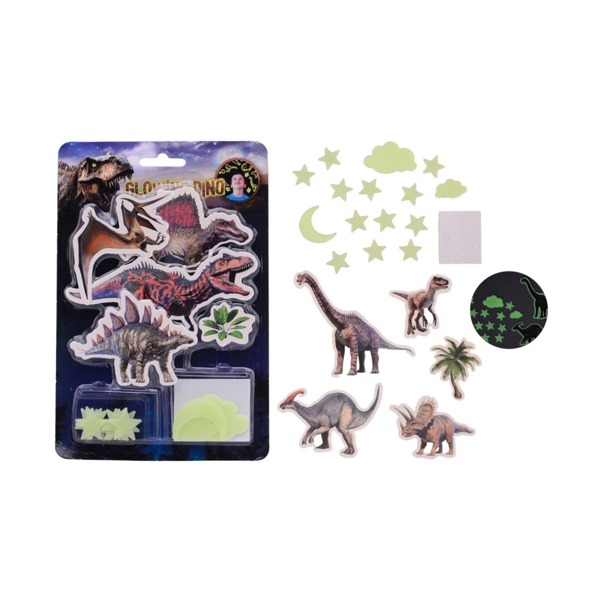 Johntoy glow dino muurstickers