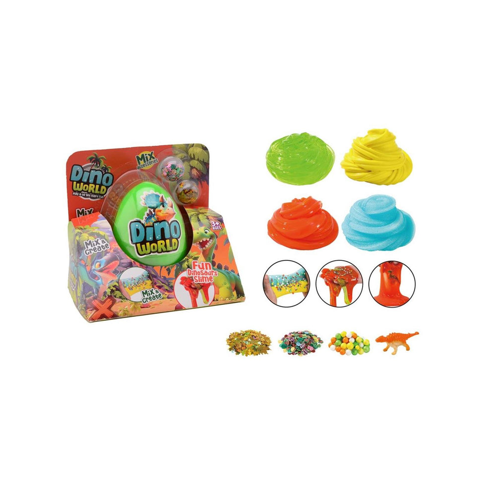 Johntoy dino world mega slijm ei met accessoires in doos