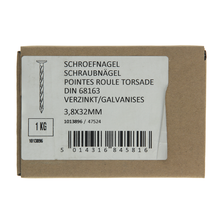 1013896 - 1 kg schroefspijkers verzinkt 3,8x32mm | 4 stuks