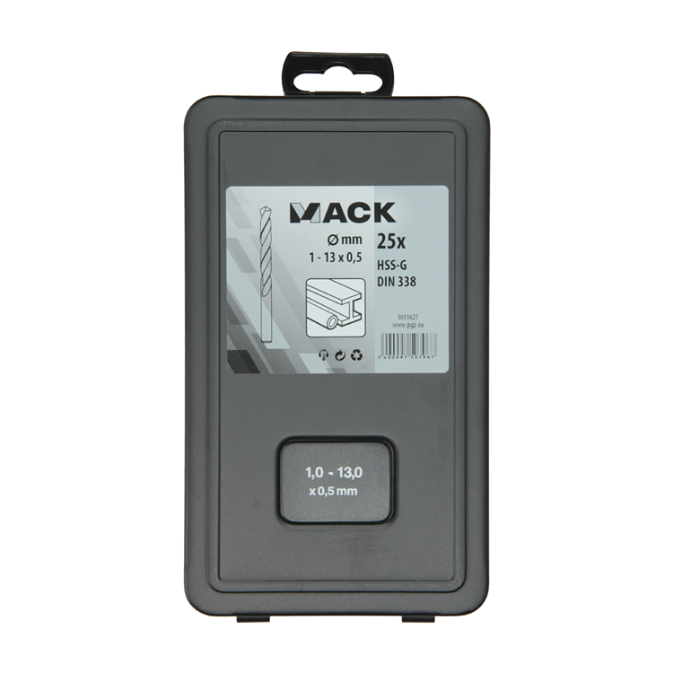 Mack 1011627 - metaalboor hss g din 338 set 25-delig 1-13mm | 3 stuks
