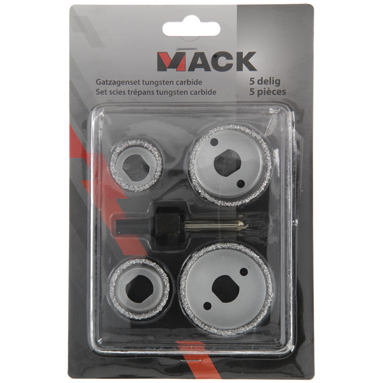 Mack 1004618 - gatzaagset 5 delig voor steen en tegels | 3 stuks
