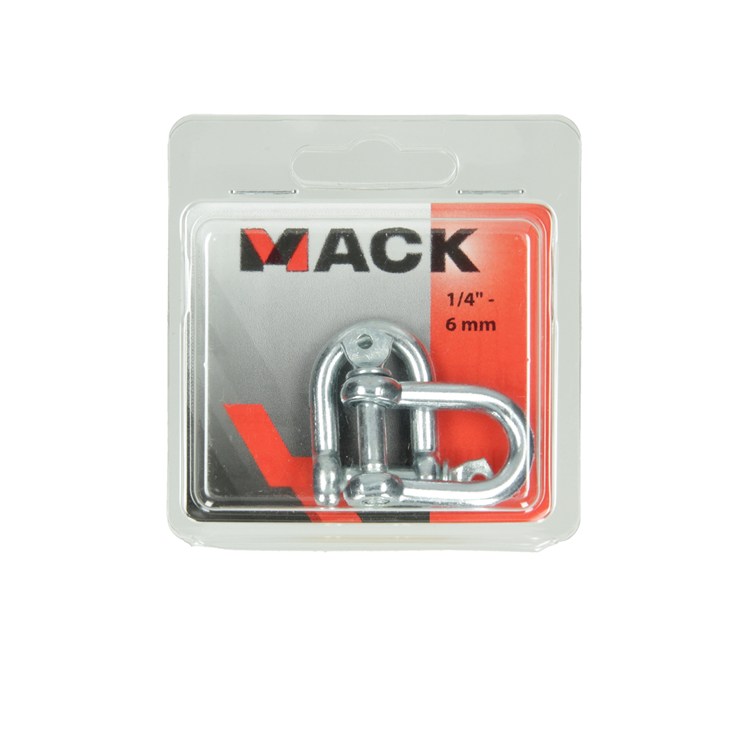 Mack 1006831 - 2 kelven verzinkt recht bl 1 4 inch -6mm | 5 stuks