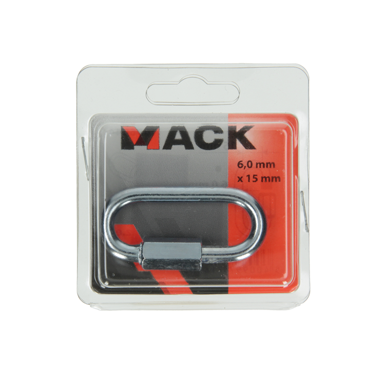 Mack 1006844 - 1 loze schakel verzinkt +moer bl 6mm | 5 stuks