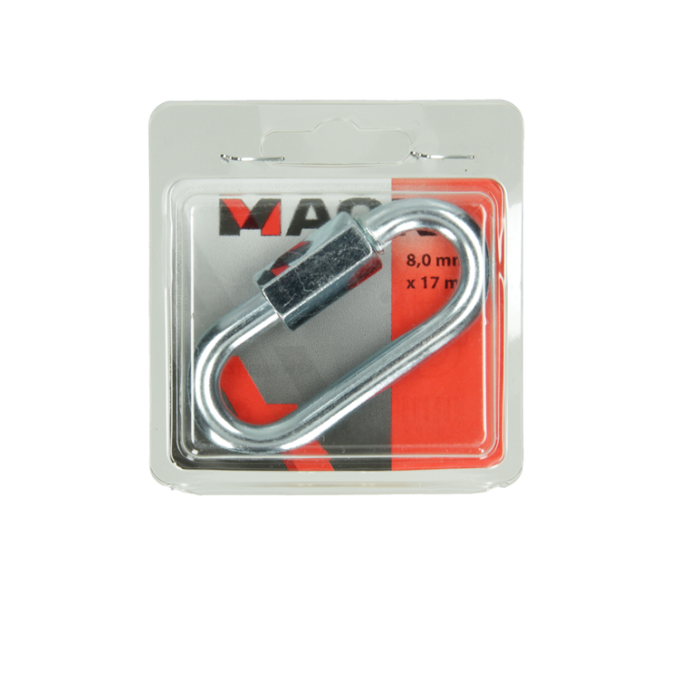 Mack 1006845 - 1 loze schakel verzinkt +moer bl 8mm | 5 stuks