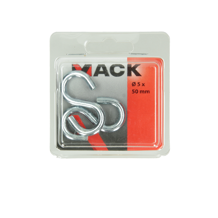 Mack 1006853 - 2 open s-haken verzinkt bl 5,0x45mm | 5 stuks