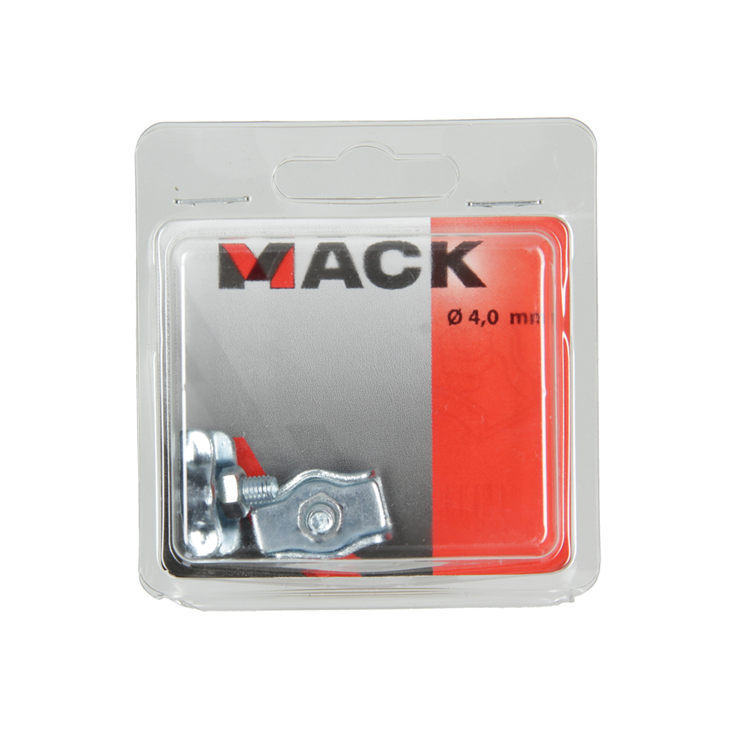 Mack 1006863 - 2 staaldraadklemmen simplex verzinkt 4mm bl | 5 stuks