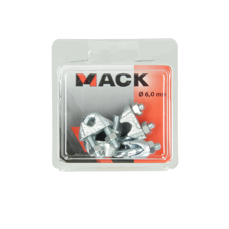 Mack 1006866 - 4 staaldraadklemmen crosby verzinkt 6mm bl | 5 stuks