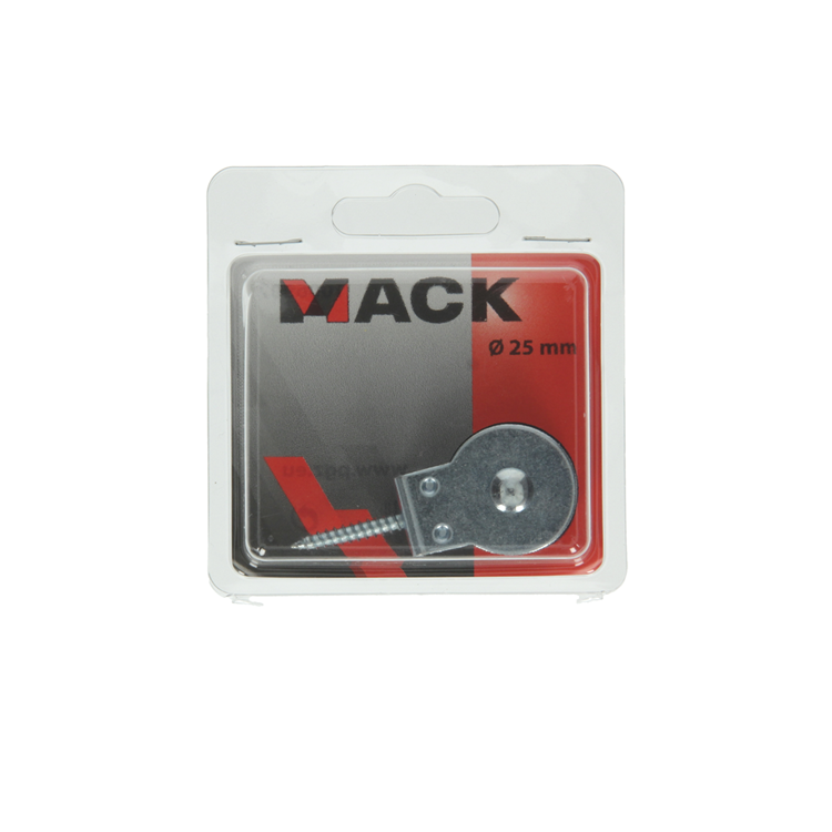 Mack 1006907 - 1 katrol nyl.wiel + schroef25mm bl | 5 stuks