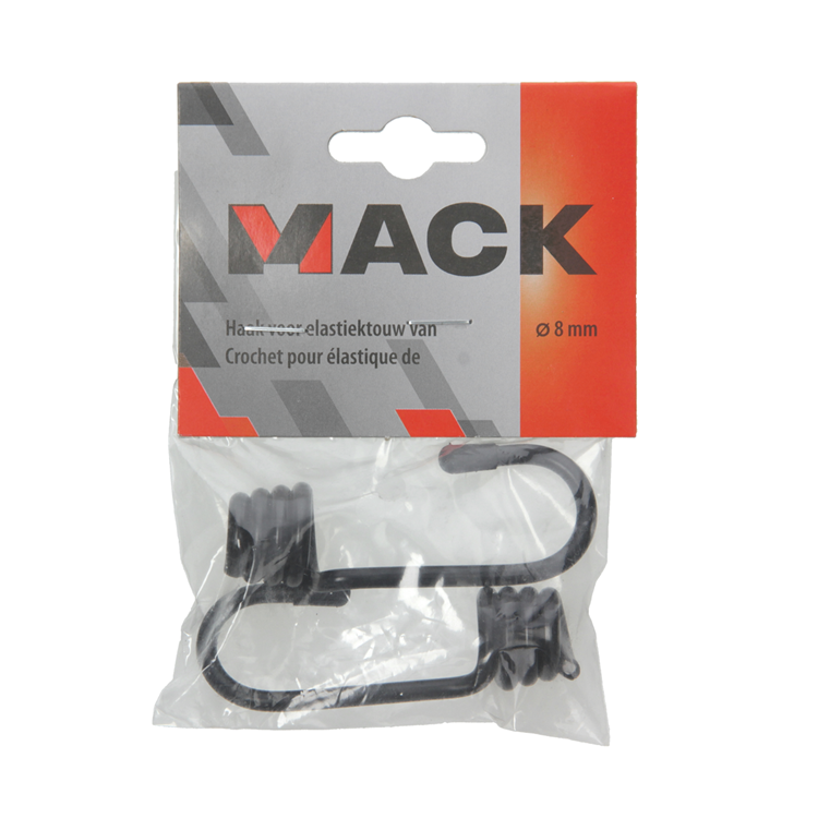 Mack 1006911 - 2 haken voor elastiektouw 8mm | 5 stuks