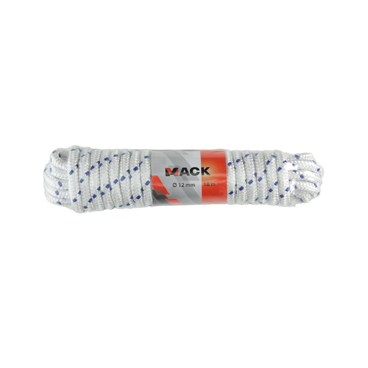 Mack 1006926 - pp gevlochten wit blauw streng12mm 10m | 5 stuks