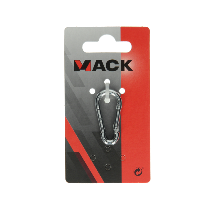 Mack 1008444 - 1 karabijnhaak + veer 4 x 40mm verzinkt | 10 stuks