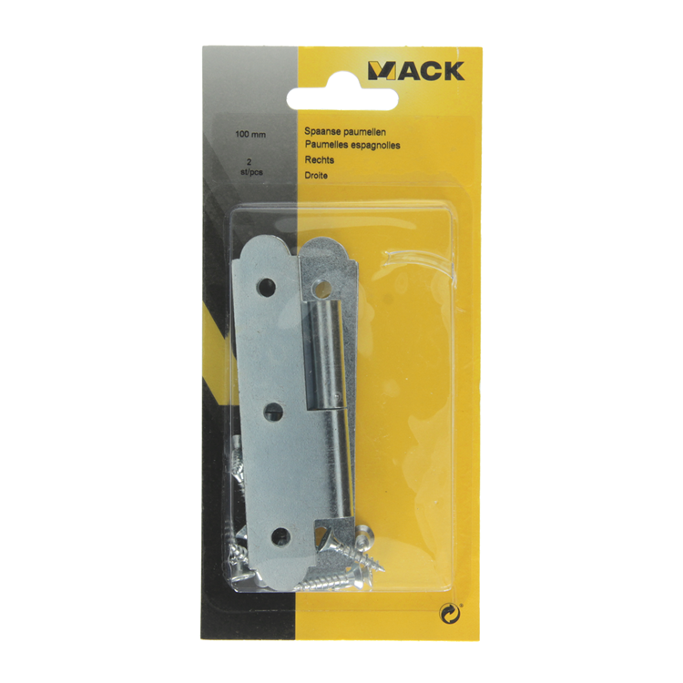 Mack 1013262 - 2 spaanse paumellen rechts verzinkt h 100 x b 50 mm | 5 stuks