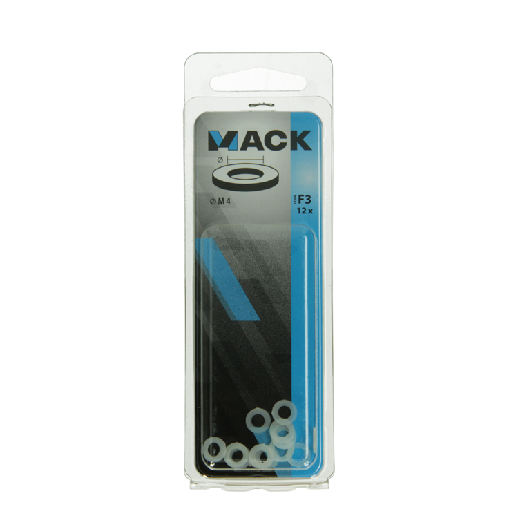 Mack 1017729 - sluitring nylon 12 st m4 | 10 stuks