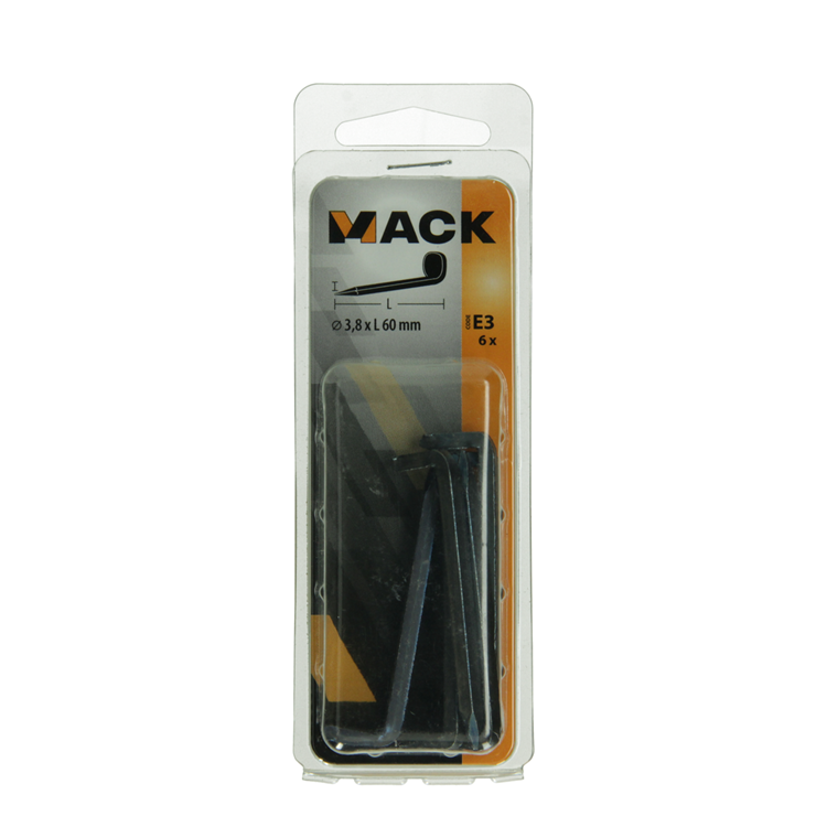 Mack 1019708 - balkhaak geblauwd staal 6 st 3,8 x 60mm | 5 stuks