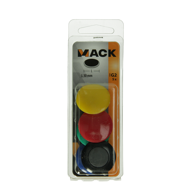 Mack 1017873 - bordmagneet kunststof assortiment 5 st 30 mm | 10 stuks