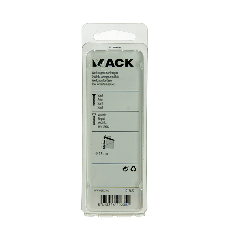 Mack 1017877 - werktuig voor zeilringen staal1 st 12 mm | 5 stuks