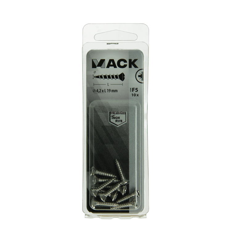 Mack 1019800 - zelftappende schroef bolvz.kopa2 10st 4,2 x 19 mm | 10 stuks