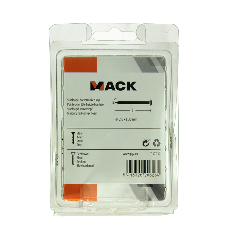 Mack 1017932 - staalnagel bvk staal geblauwd 200 gr 2,0 x 30 mm | 5 stuks